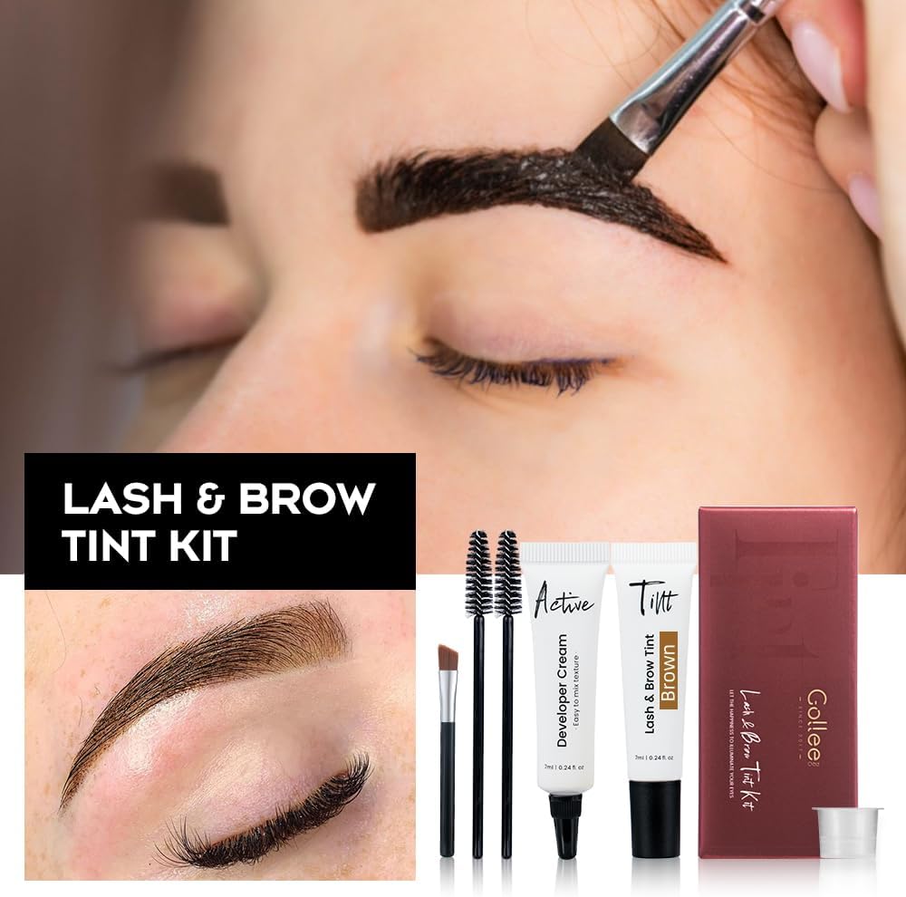 Eyebrow Color Kit, Professional Formula Eyelash and Brow Color Kit with Com