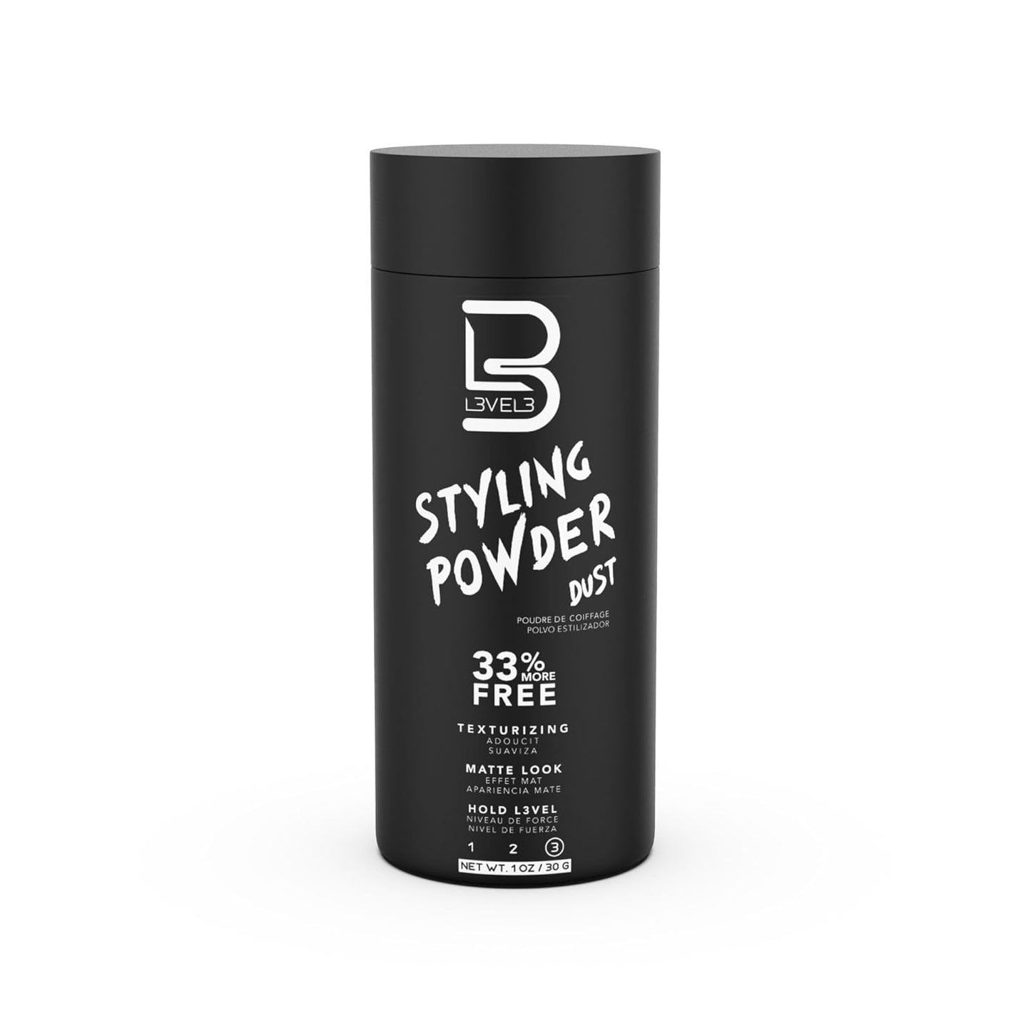 L3 Level 3 Styling Powder - Natural Look Mens Powder - Easy to Apply with N