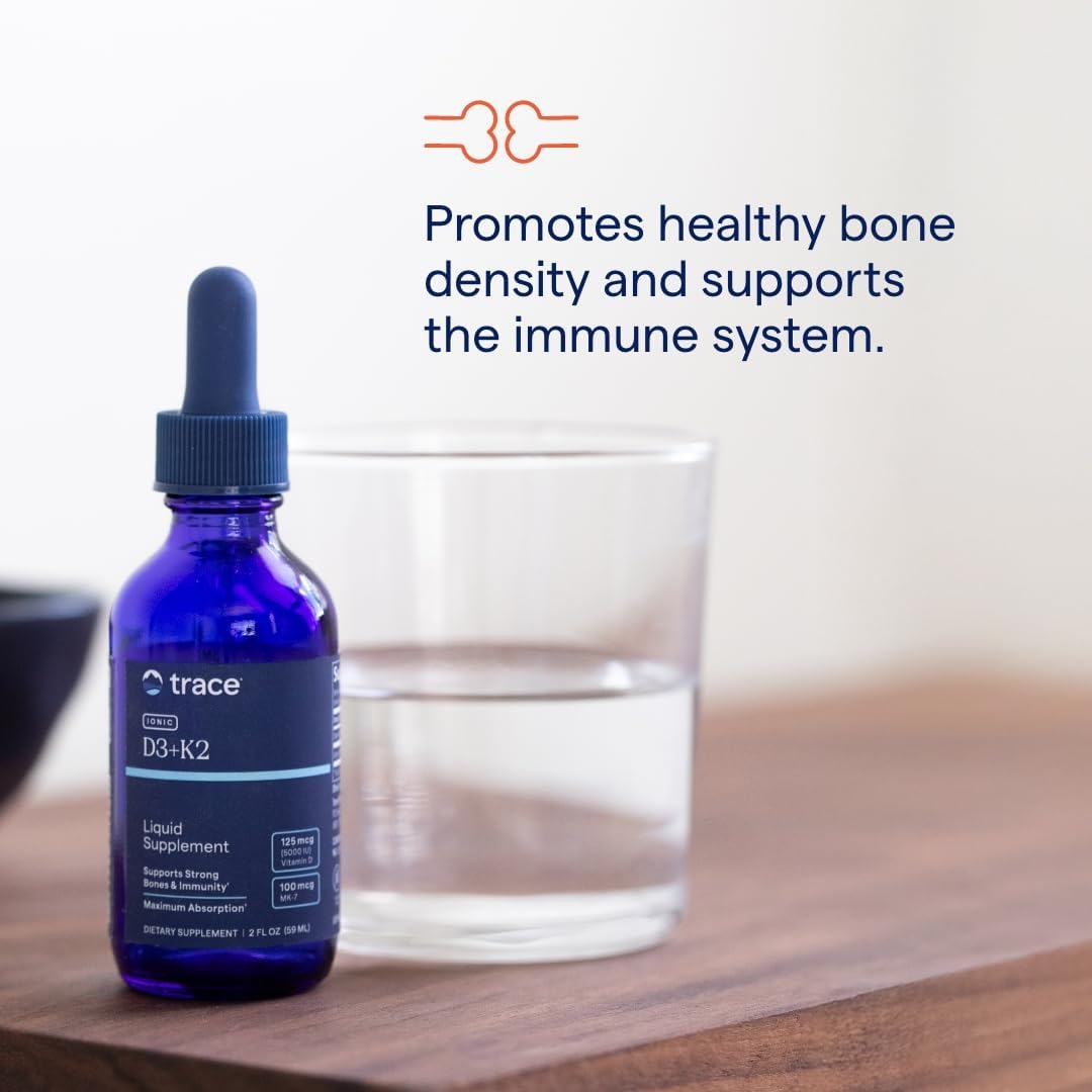 Trace Minerals | Liquid Ionic Vitamin D3 + K2 | 125 mcg (5,000 IU