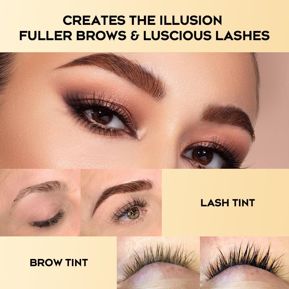 Eyebrow Color Kit, Professional Formula Eyelash and Brow Color Kit with Com