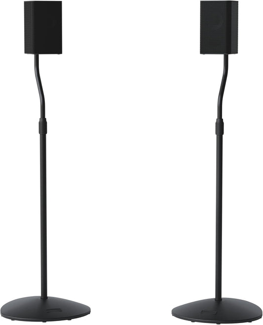 Sanus Adjustable Height Speaker Stand - Extends 28" to 38" - Holds Satellite & Small Bookshelf Speakers (i.e. Bose, Harmon Kardon, Polk, JBL, KEF, Klipsch, Sony and Others) - Set of 2 - Model: HTBS