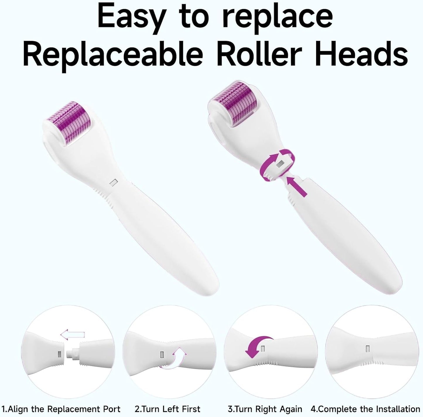 Derma Roller, Micro Needing System for Women and Men, 6 in 1 Prof