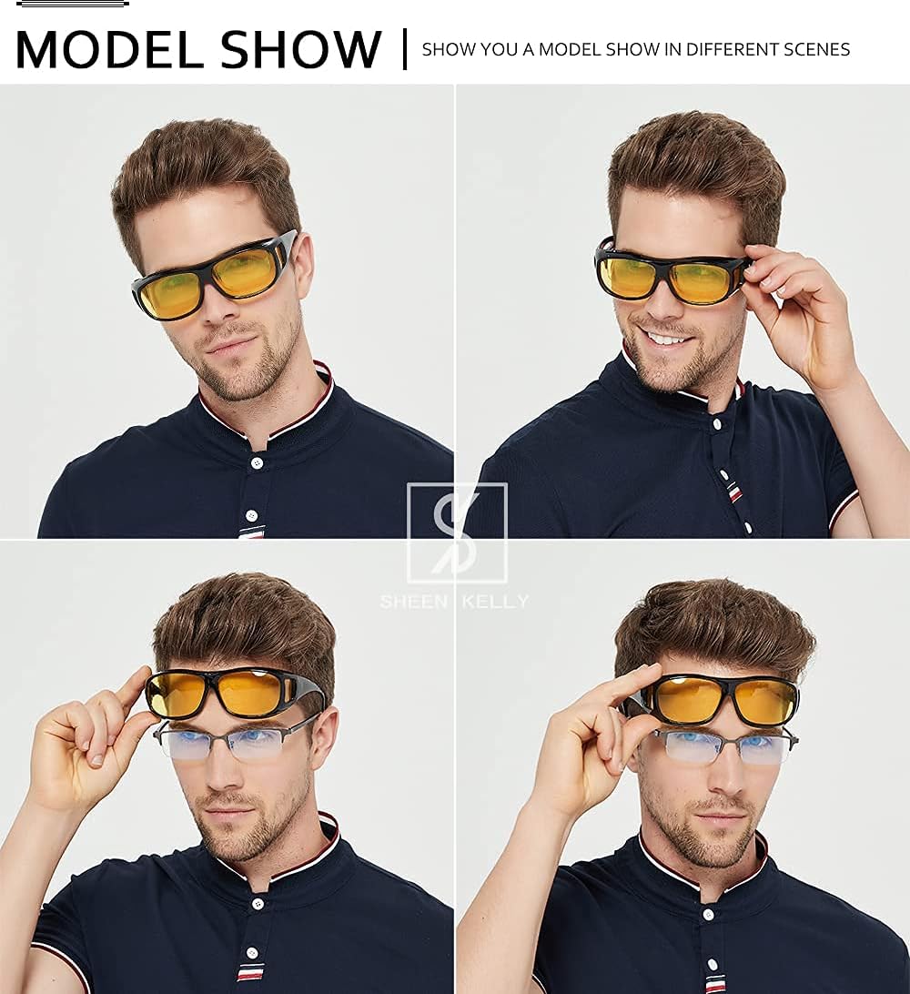 Polarized Fit Over Glasses Sunglasses with Side Shield Driving Le