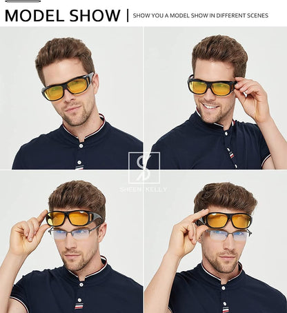 Polarized Fit Over Glasses Sunglasses with Side Shield Driving Le