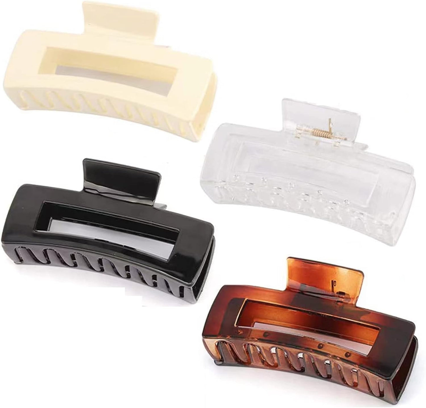 RZJZGZ 4PCS Hair Claw Clips for Women Large Claw Hair Clips for Thick Hair