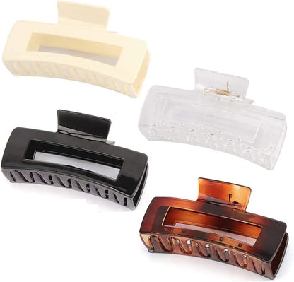 RZJZGZ 4PCS Hair Claw Clips for Women Large Claw Hair Clips for Thick Hair