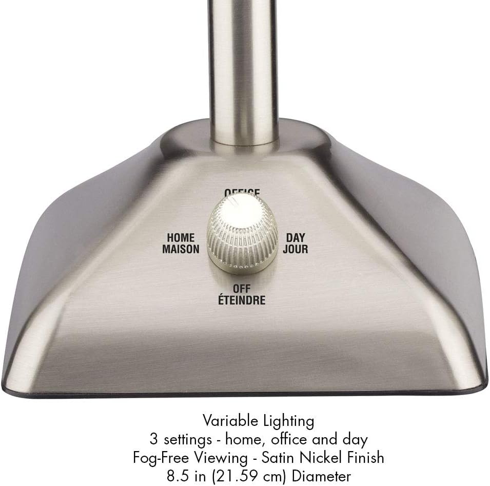 Conair TGBE104XC True Glow 1X/10X Lighting Mirror, Satin Nickel