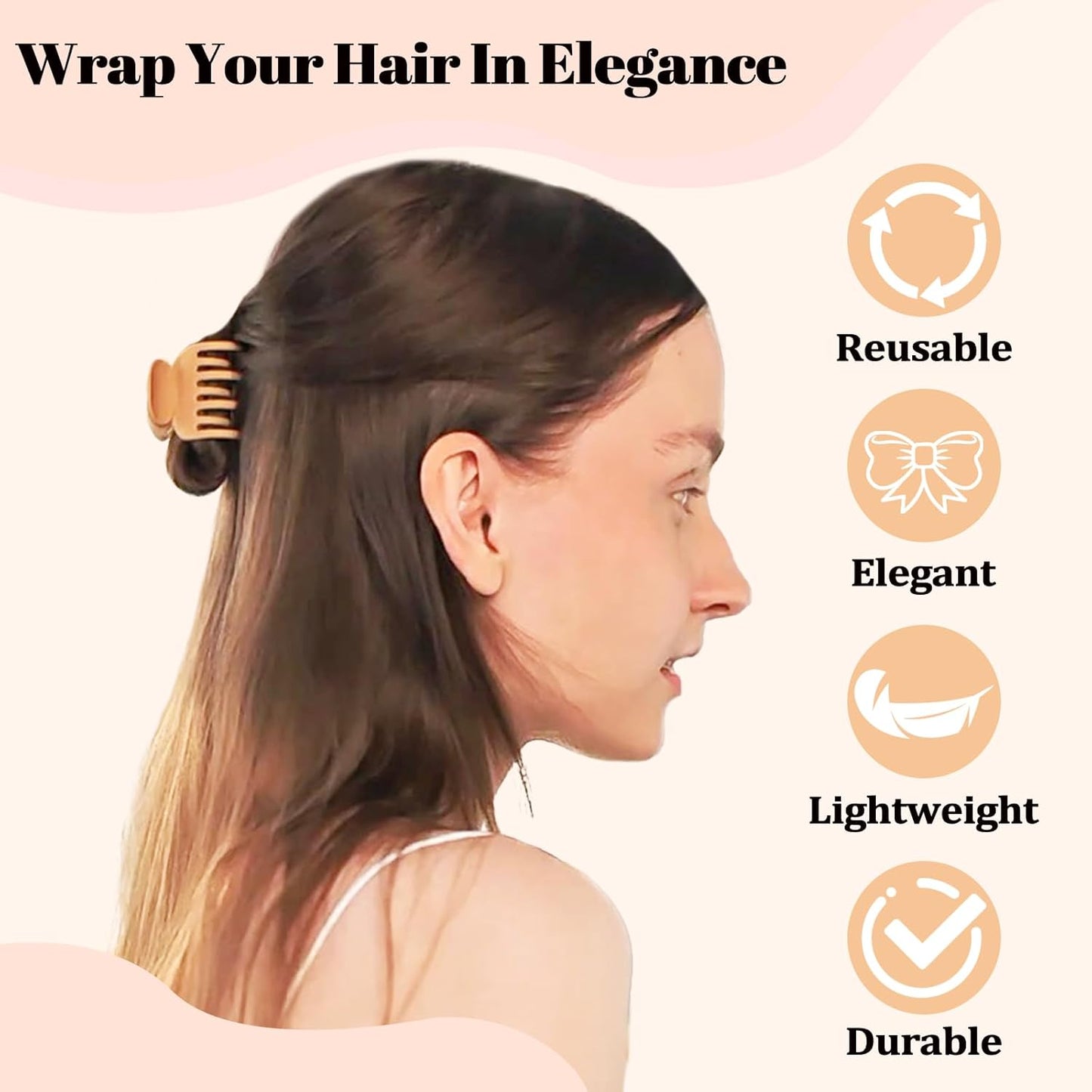 VivaSmile 8 PCS Small Hair Claw Clips for Women - Nonslip Jaw Cli