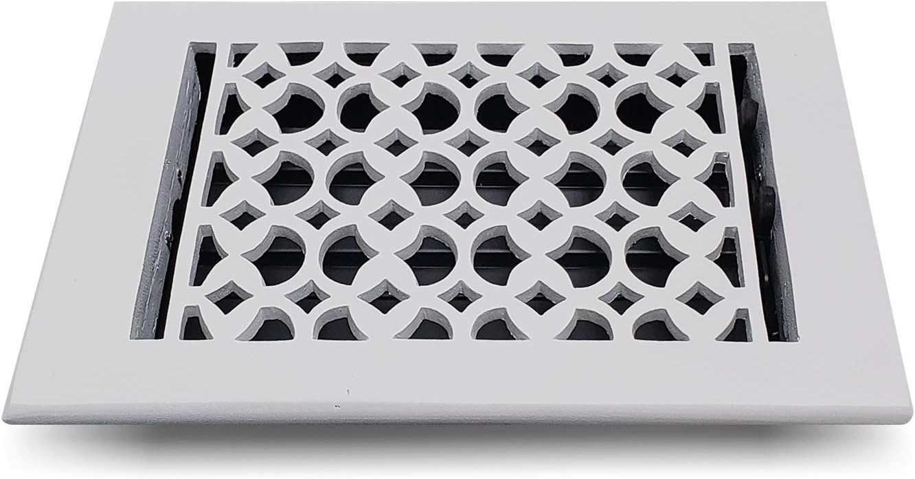 Prima Decorative - Cast Aluminum Floor Register 6"  X 8" VR-100 (With holes and matching screws)