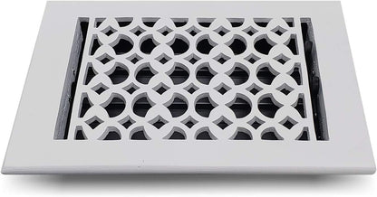 Prima Decorative - Cast Aluminum Floor Register 6"  X 8" VR-100 (With holes and matching screws)