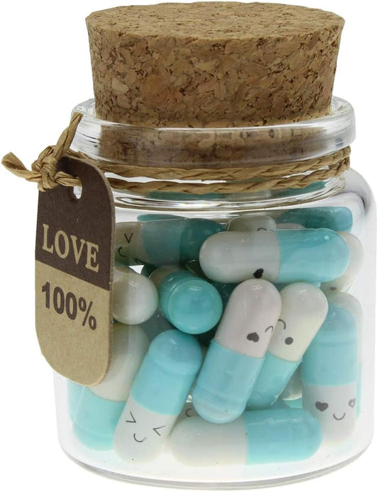 Infmetry Cute Capsules in a Glass Bottle Lovely Pill Notes Couples Gifts fo