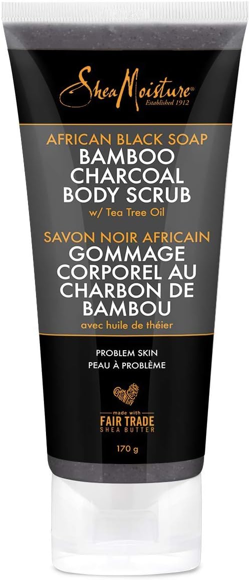 Shea Moisture African Black Soap Bamboo Charcoal Body Scrub 170g