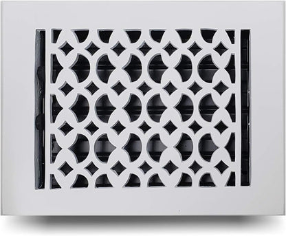 Prima Decorative - Cast Aluminum Floor Register 6"  X 8" VR-100 (With holes and matching screws)
