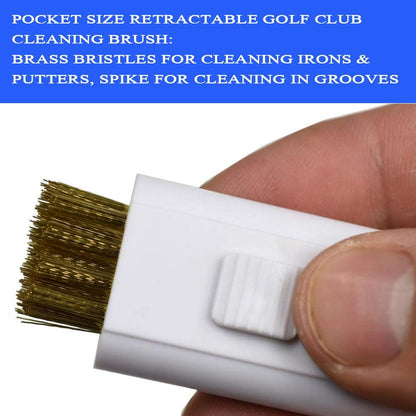 4pcs Retractable Golf Cleaning Brush, Gzingen Double Side Golf Cl