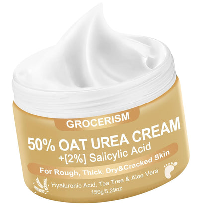 Urea Cream 50 Percent for Feet Maximum Strength 5.29 oz with Oat