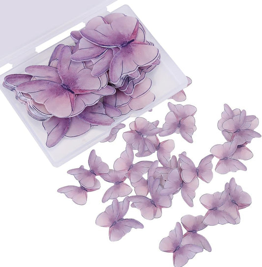 48Pcs Edible Butterflies for Cake Decorating, Edible Wafer Paper