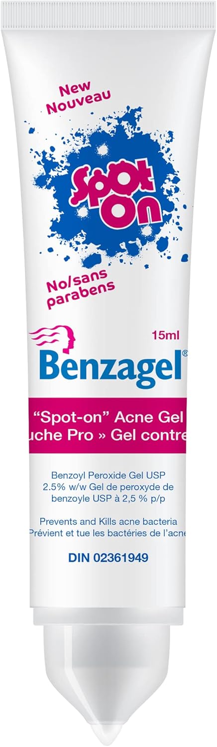 Benzagel Spot-On 2.5% Benzoyl Peroxide Gel, 15mL - Made in Canada
