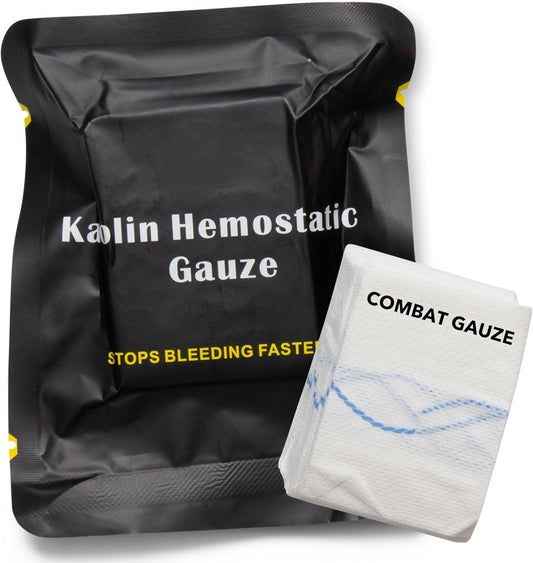 First Aid Advanced Quick Clotting Combat Gauze (Z-fold, 3" x 12.5 ft) - Fle