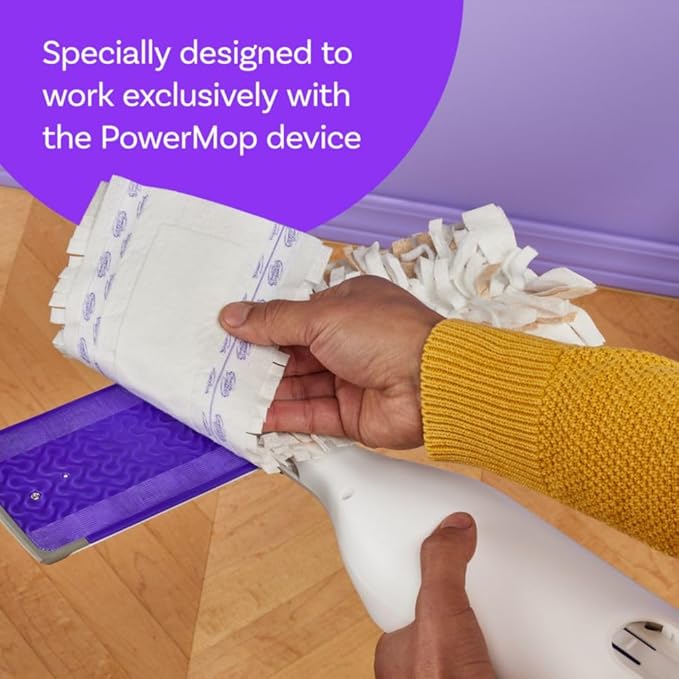 Swiffer PowerMop Wood Mopping Pad Refills for Floor Cleaning, 8CT