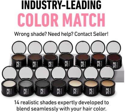 BOLDIFY Hairline Powder - Root Touch Up Hair Color for Gray Coverage - Bald
