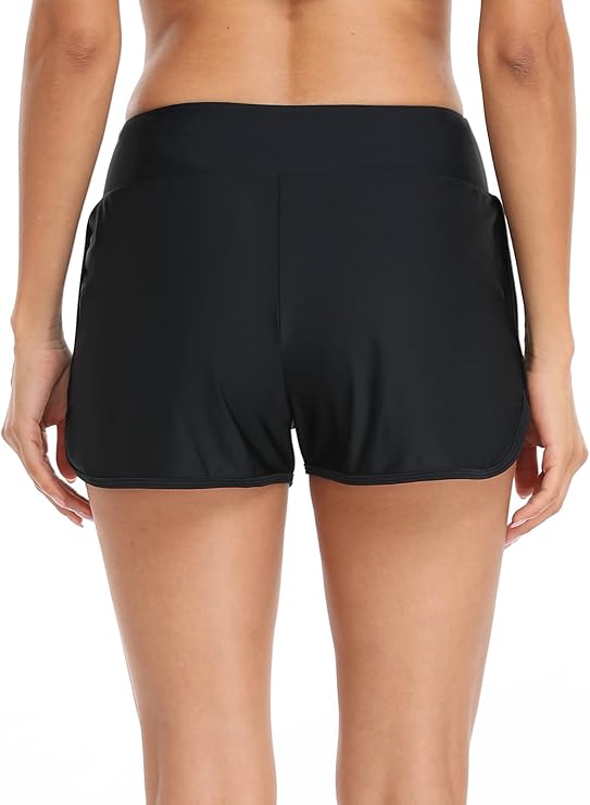 RELLECIGA Women's High Waisted Swim Shorts Swim Board S