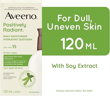 Johnson & Johnson 100049958 Aveeno Positively Radiant Daily Moisturizer, 120 mL