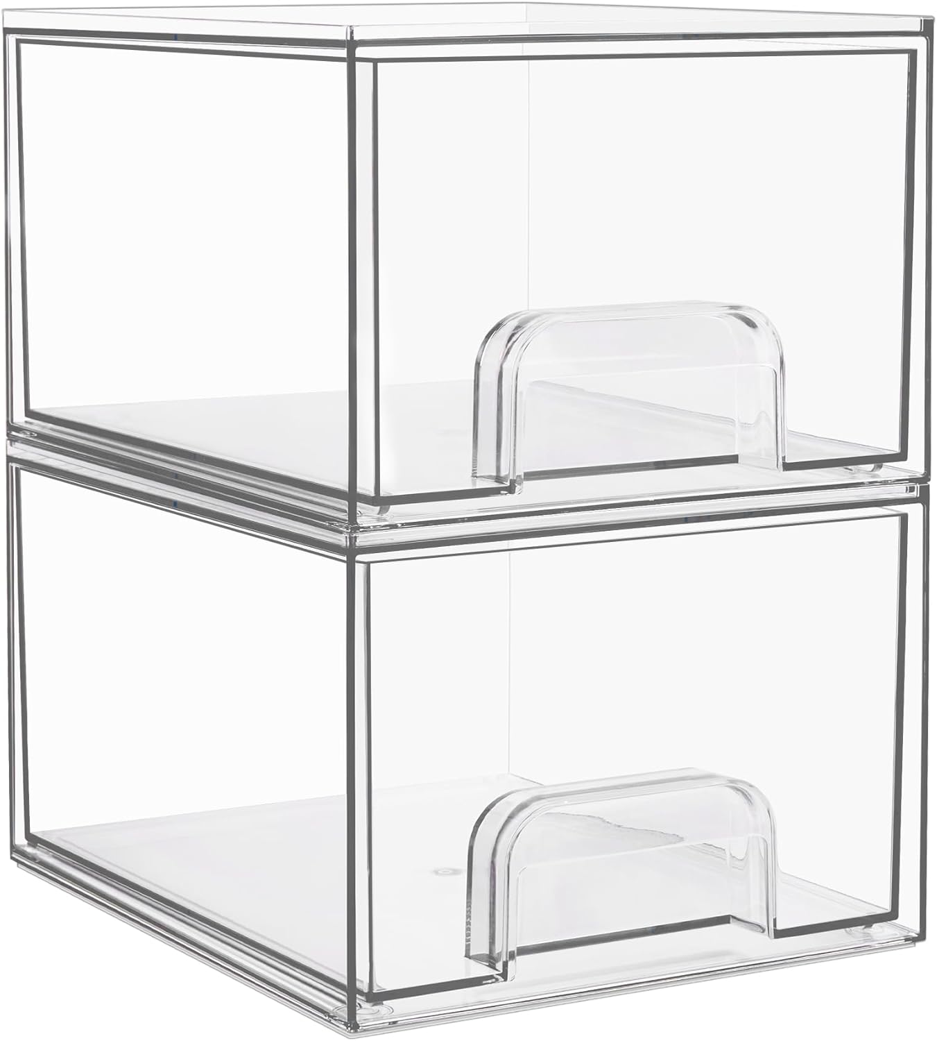 Vtopmart Acrylic Makeup Organizer 4.4'' Tall Bathroom Clear Plast