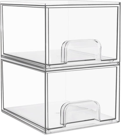 Vtopmart Acrylic Makeup Organizer 4.4'' Tall Bathroom Clear Plast