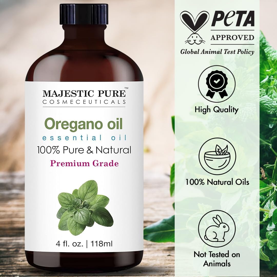 MAJESTIC PURE Oregano Essential Oil | 100% Pure and Natural Oregano Oil | P