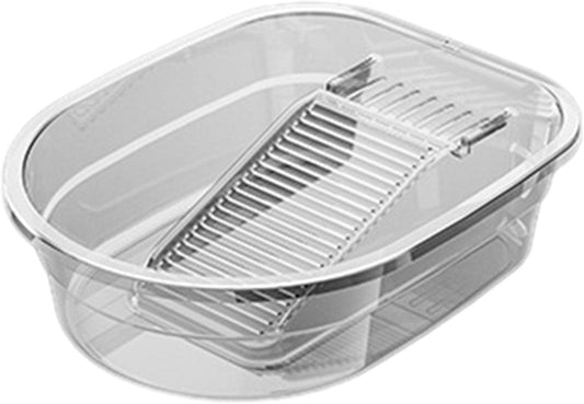 AMLESO Basin Basin, Portable Plastic Washing  Clothes Bucket with Basin, Cleaning Basin,  Transparent