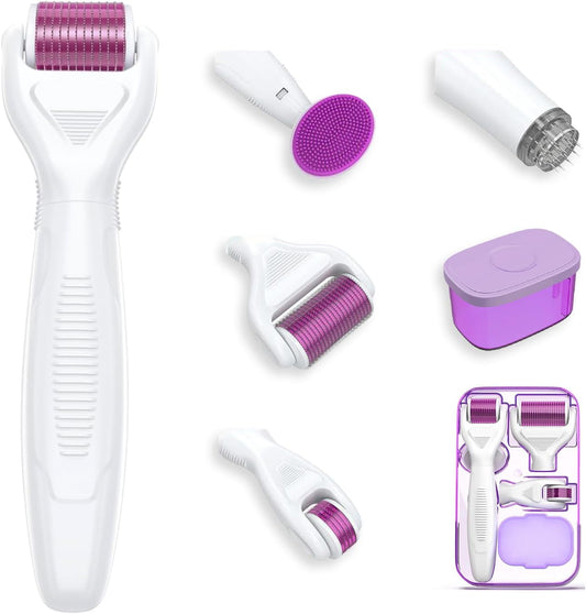 Derma Roller, Micro Needing System for Women and Men, 6 in 1 Prof