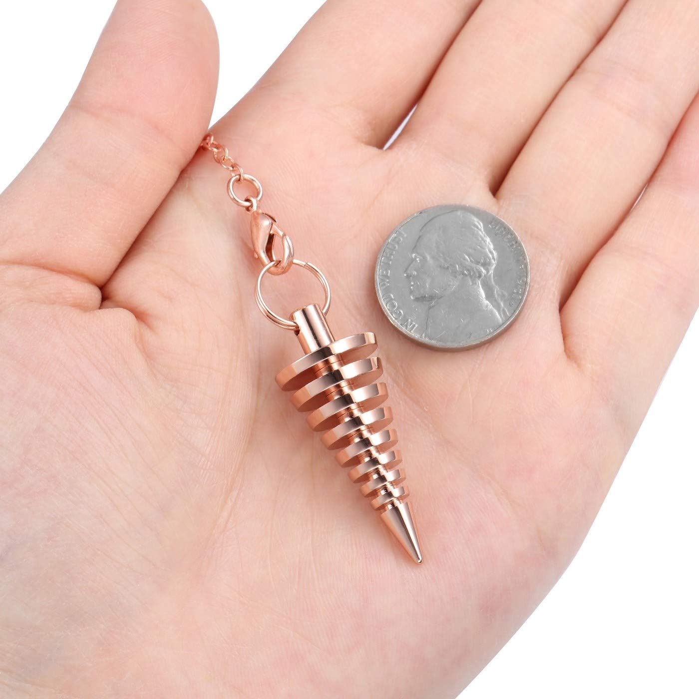 PESOENTH Copper Metal Dowsing Pendulum Divination Dower Reiki Healing Pendu