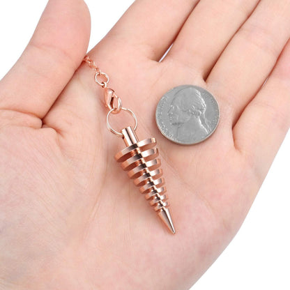 PESOENTH Copper Metal Dowsing Pendulum Divination Dower Reiki Healing Pendu