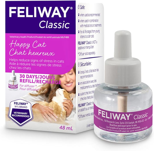 FELIWAY Classic Diffuser Refill, Promotes Calmness in Cats & Kitt