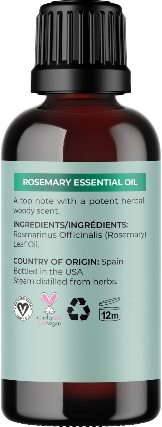 100% Pure Rosemary Oil for Hair Skin and Nails - Maple Holistics