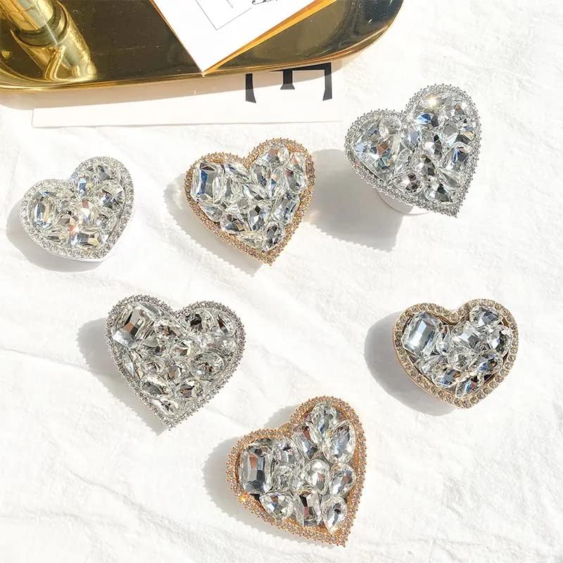 COMMONKUNST Cubic Diamond Bling Bling Cute Heart Shape Collapsible Expandab