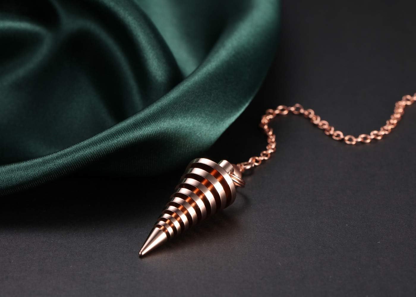 PESOENTH Copper Metal Dowsing Pendulum Divination Dower Reiki Healing Pendu