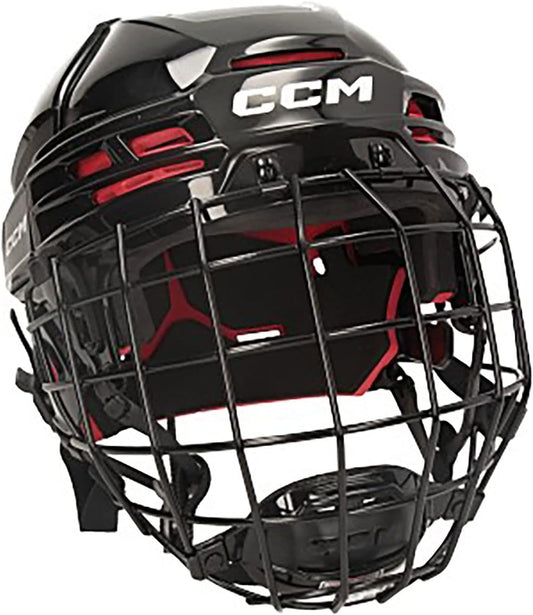 CCM Tacks 70 Helmet Combo Senior, Size: M, Color: Black - Lightweight