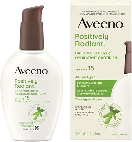Johnson & Johnson 100049958 Aveeno Positively Radiant Daily Moisturizer, 120 mL