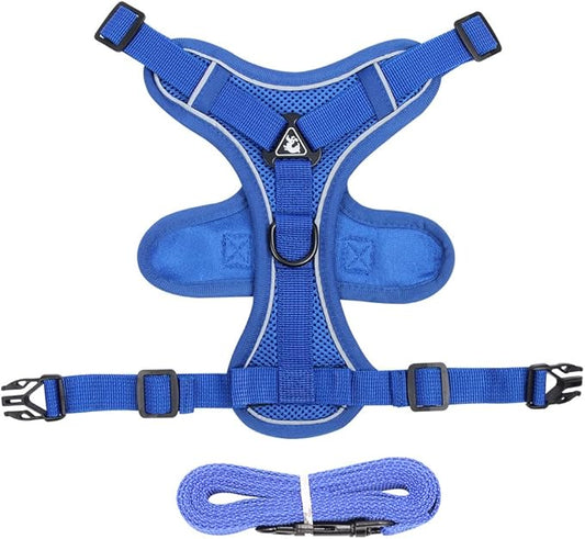 LSLJS Pet Chest Strap Vest Type Dog Traction Rope  Reflective Breathable Dog Rope, Puppy Harness, Dog  Harness, Blue S