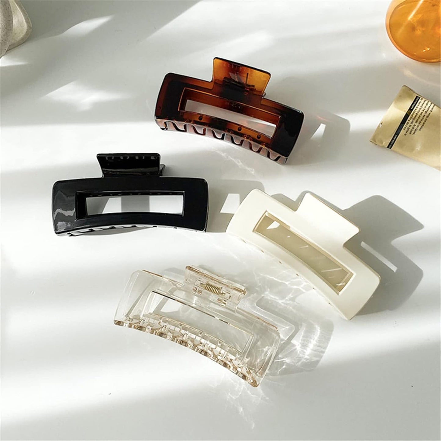 RZJZGZ 4PCS Hair Claw Clips for Women Large Claw Hair Clips for Thick Hair