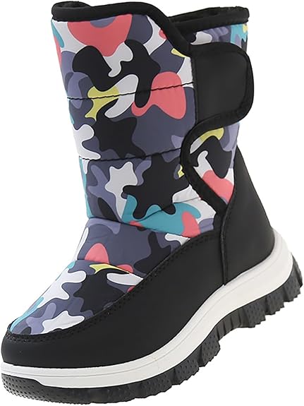Orthopedic Trainers Children's Snow Boots Girls Cotton Shoes Middle and Large Children Padded Warm Winter Boots Boys Cotton Shoes Kids Light Up Trainers