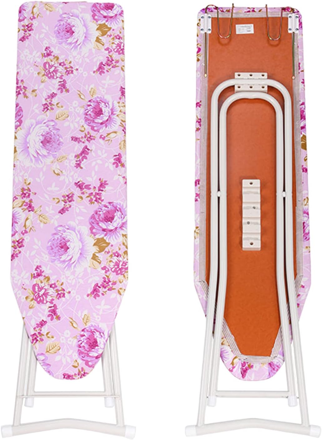Trayknick Adjustable Smooth Edge Non-Slip Ironing Board, Wear Resistant with Folding Legs, Purple