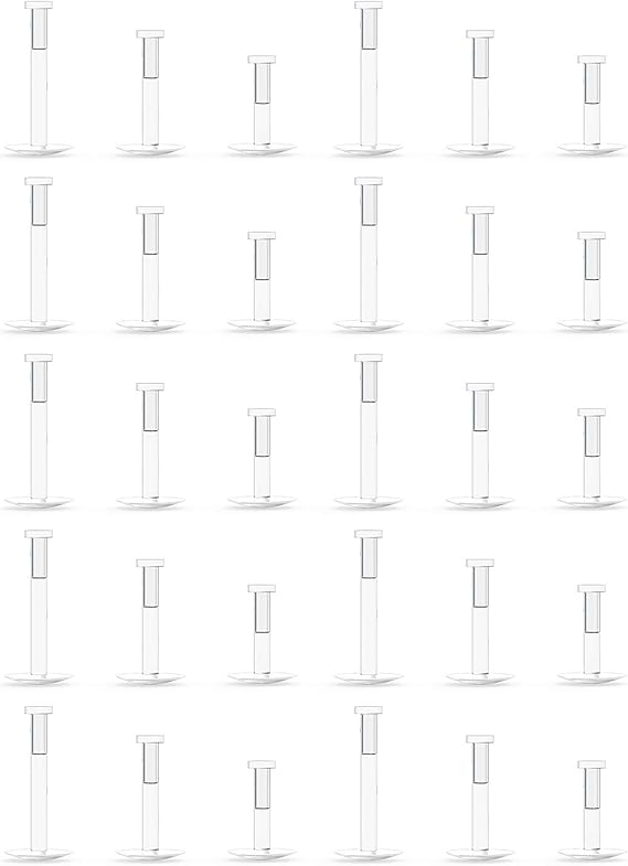 Lcolyoli 30PCS 16G Clear Push Top Piercing  Retainers 2mm Flat & Ball Top Bioflex Lip Rings  Labret Retainer for Women Men 6-10mm Bar Length