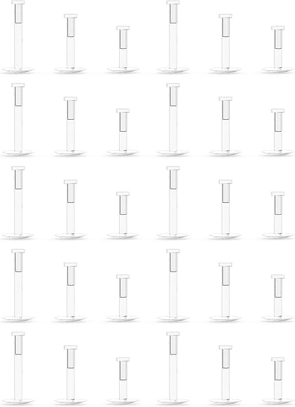 Lcolyoli 30PCS 16G Clear Push Top Piercing  Retainers 2mm Flat & Ball Top Bioflex Lip Rings  Labret Retainer for Women Men 6-10mm Bar Length