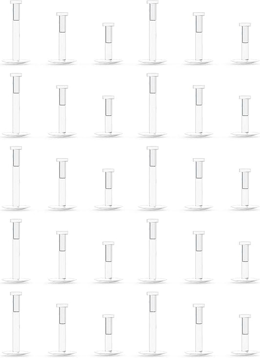 Lcolyoli 30PCS 16G Clear Push Top Piercing  Retainers 2mm Flat & Ball Top Bioflex Lip Rings  Labret Retainer for Women Men 6-10mm Bar Length
