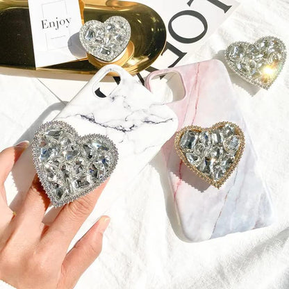 COMMONKUNST Cubic Diamond Bling Bling Cute Heart Shape Collapsible Expandab
