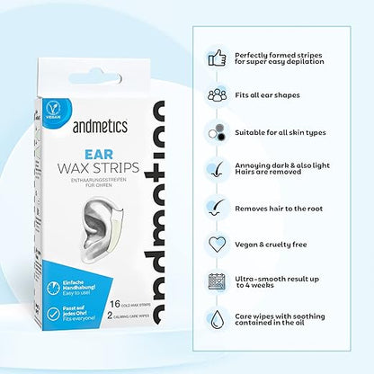 Andmetic Ear Wax Strips, 8 gram
