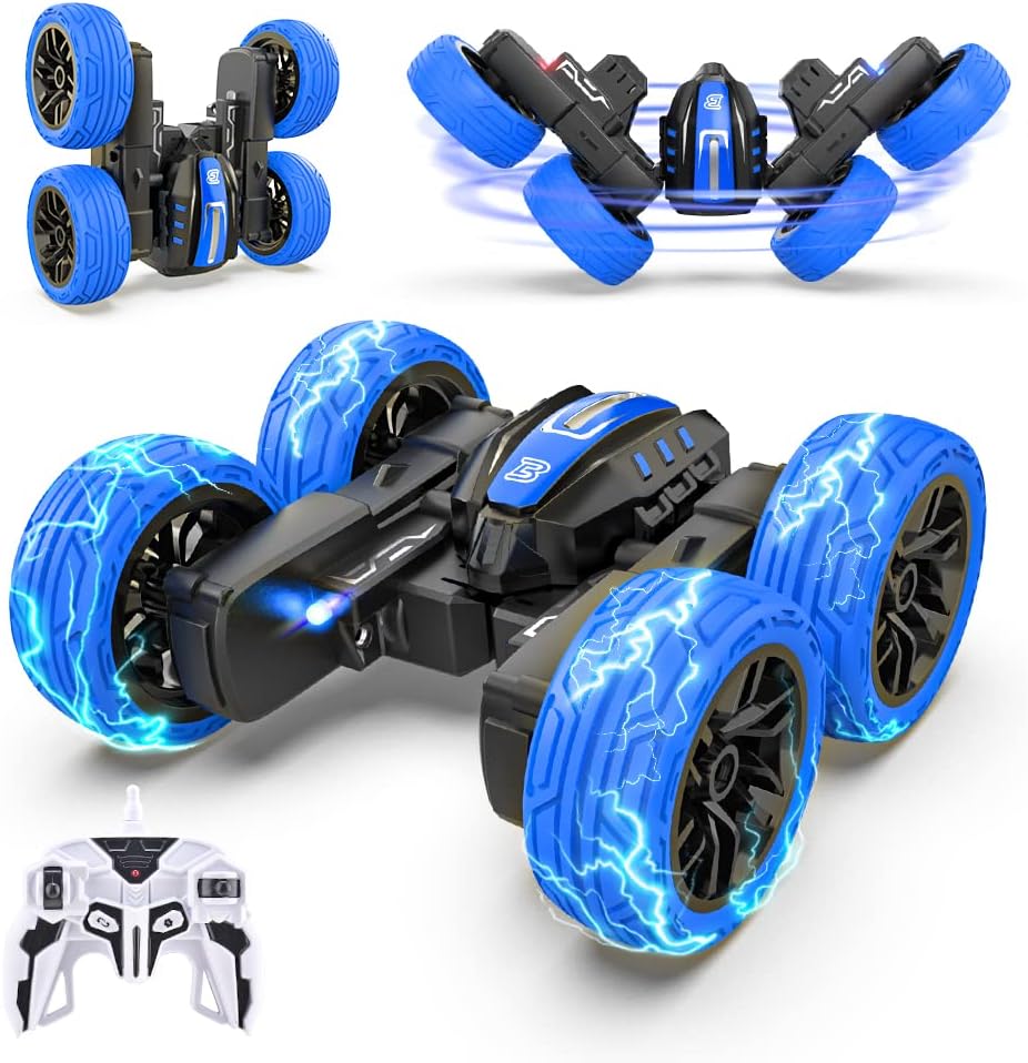 BEZGAR Remote Control Car - Double Sided Mini RC Stunt Car, 360 F