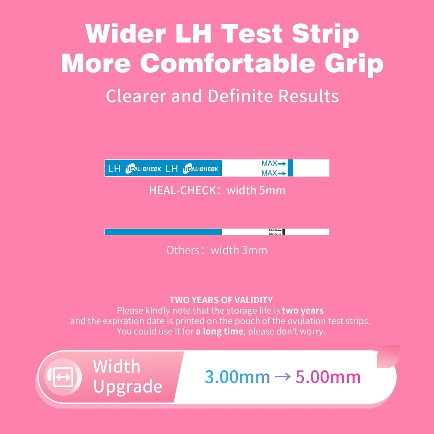 HEAL-CHECK 25 Pack Ovulation Test Strips with Urine Cups, Bulk Ovulation Pr